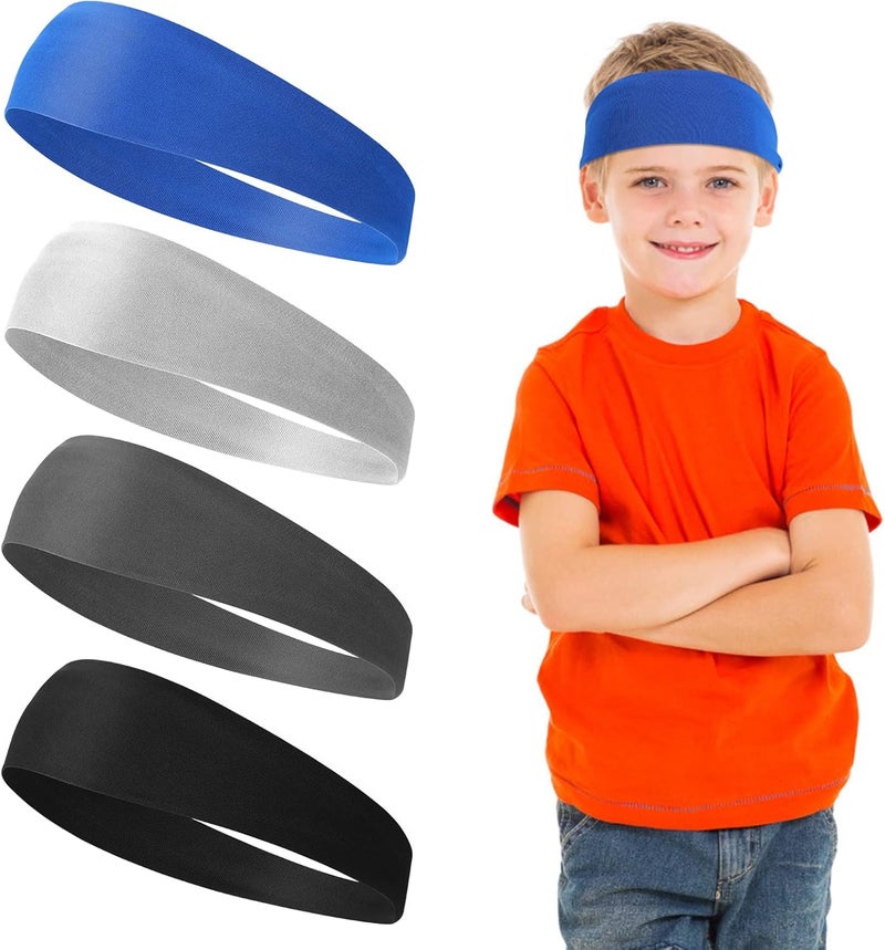 Sibba 4 Pcs Football Sports Fan Headband Basketball Hair Bands Baseball Gear Gym Workout Sweatbands Running Yoga Athletic Bandana - Image 1